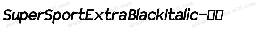 SuperSportExtra BlackItalic字体转换